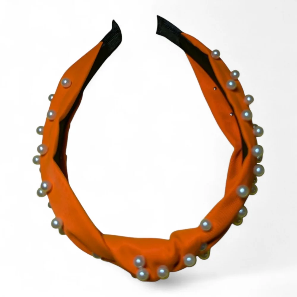 Women's Knot Headband Faux Pearl Embellished NEW